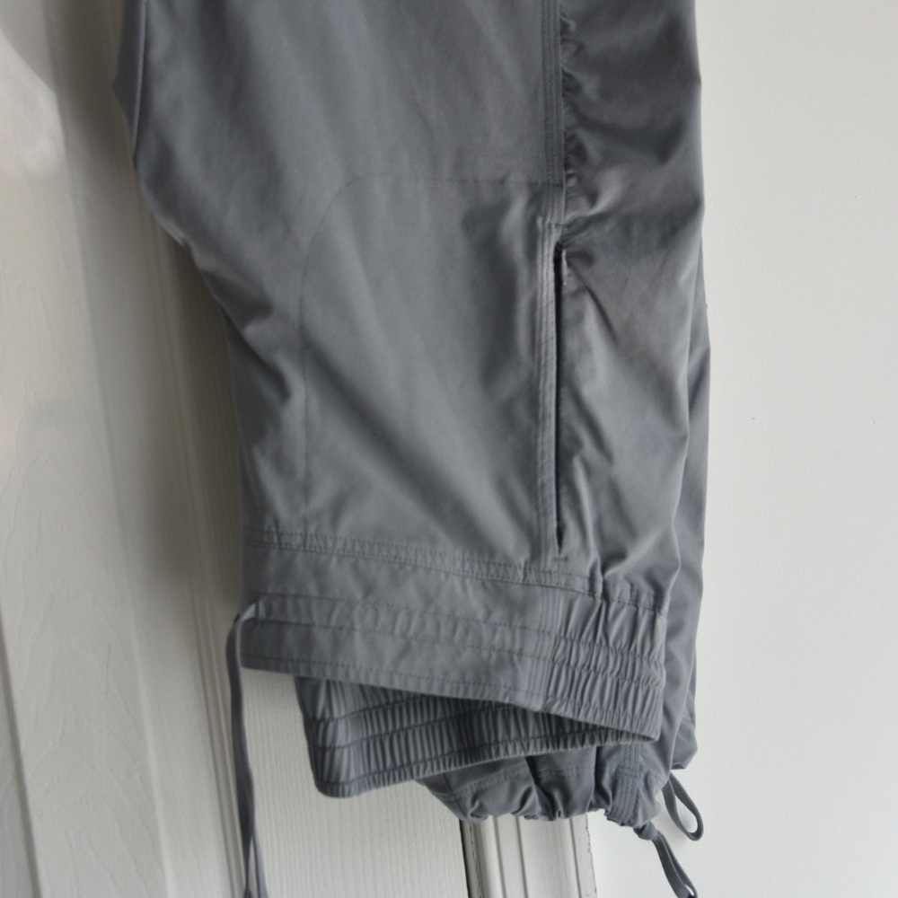 Gray parachute pants